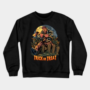 Halloween Zombie Trick or Treat Crewneck Sweatshirt